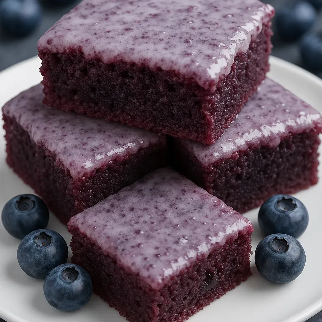 Glazed Blueberry Brownies