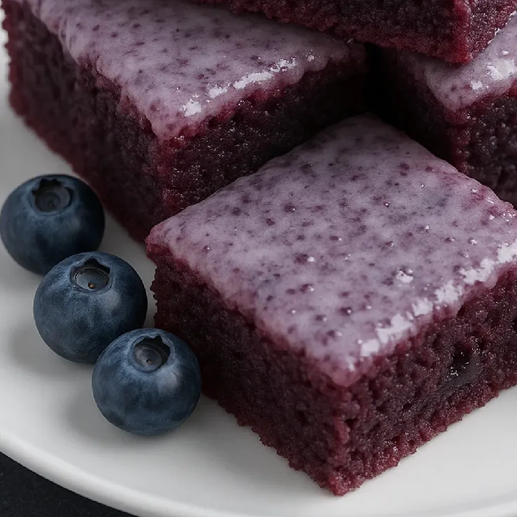 Glazed Blueberry Brownies